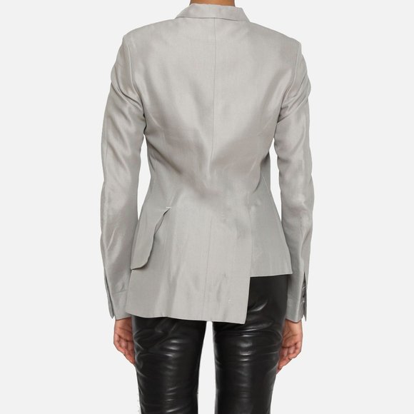 ILARIA NISTRI Grey Asymmetrical Blazer - Picture 3 of 13